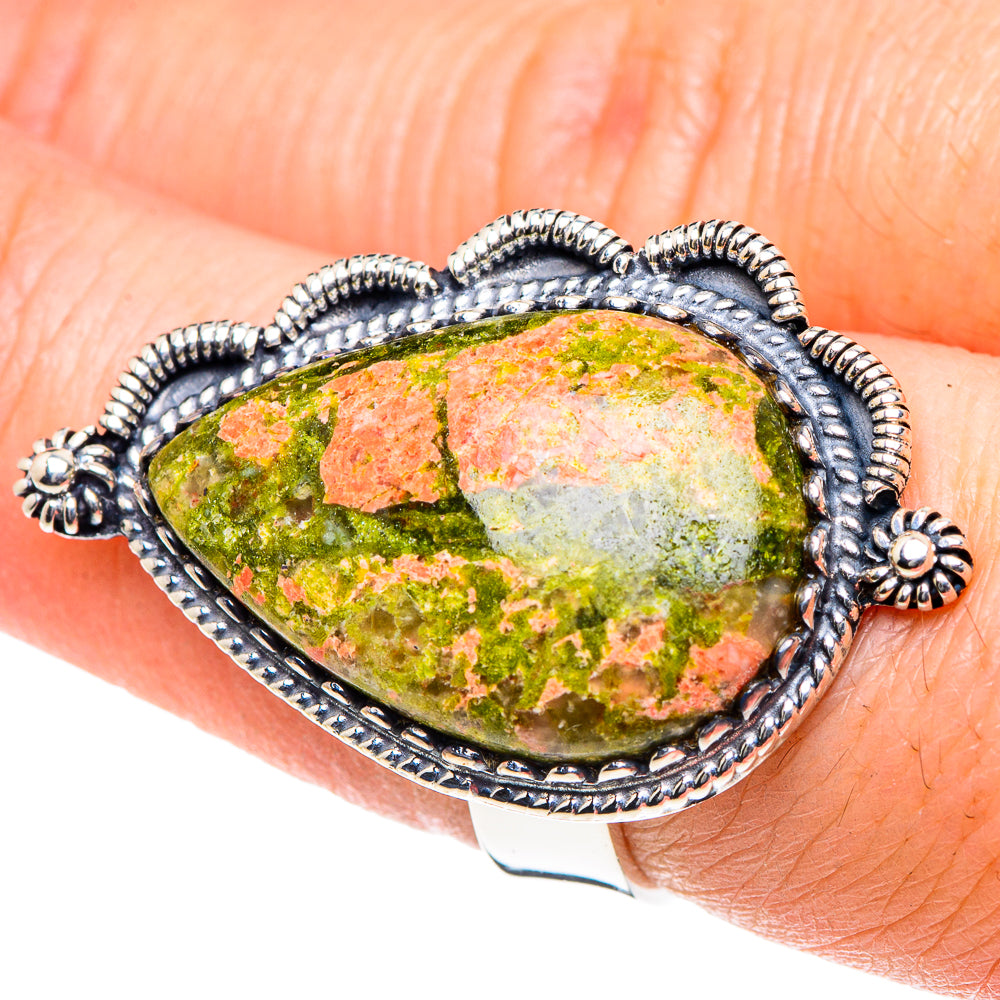 Unakite Rings handcrafted by Ana Silver Co - RING93543