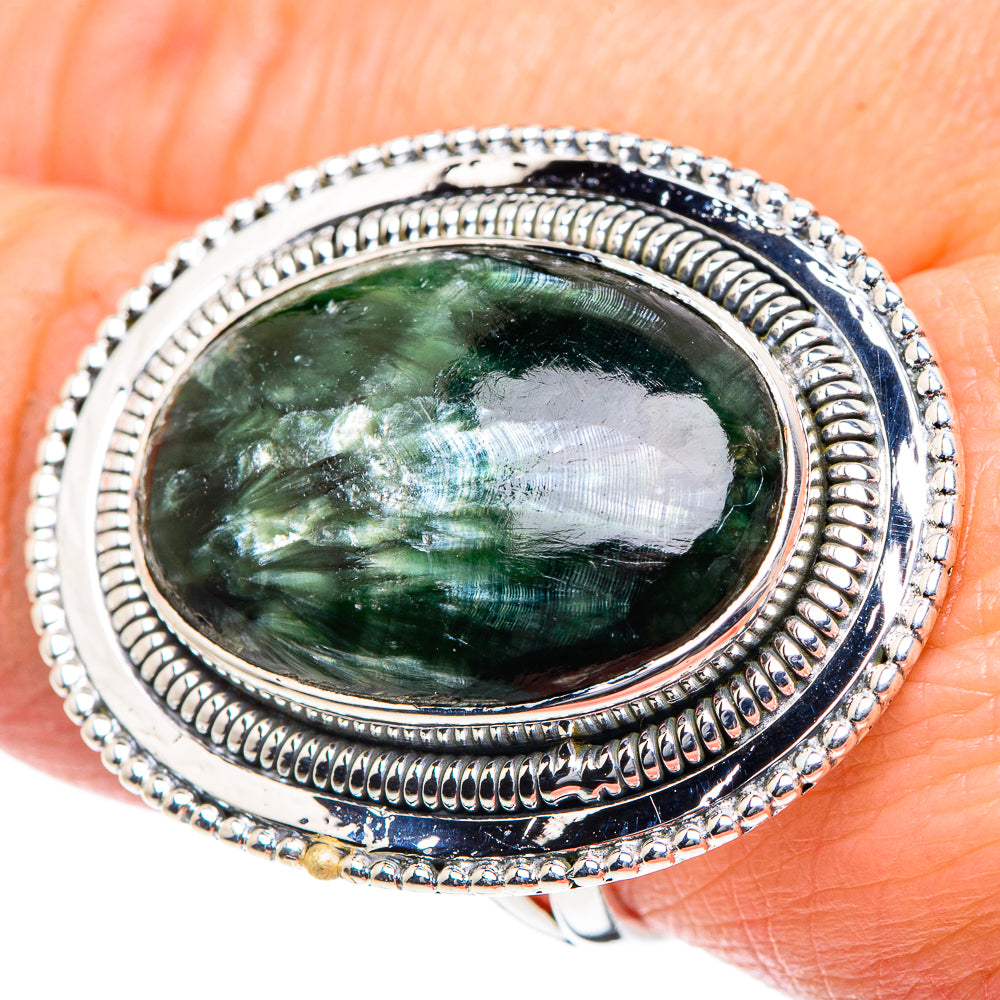 Seraphinite Rings handcrafted by Ana Silver Co - RING93544