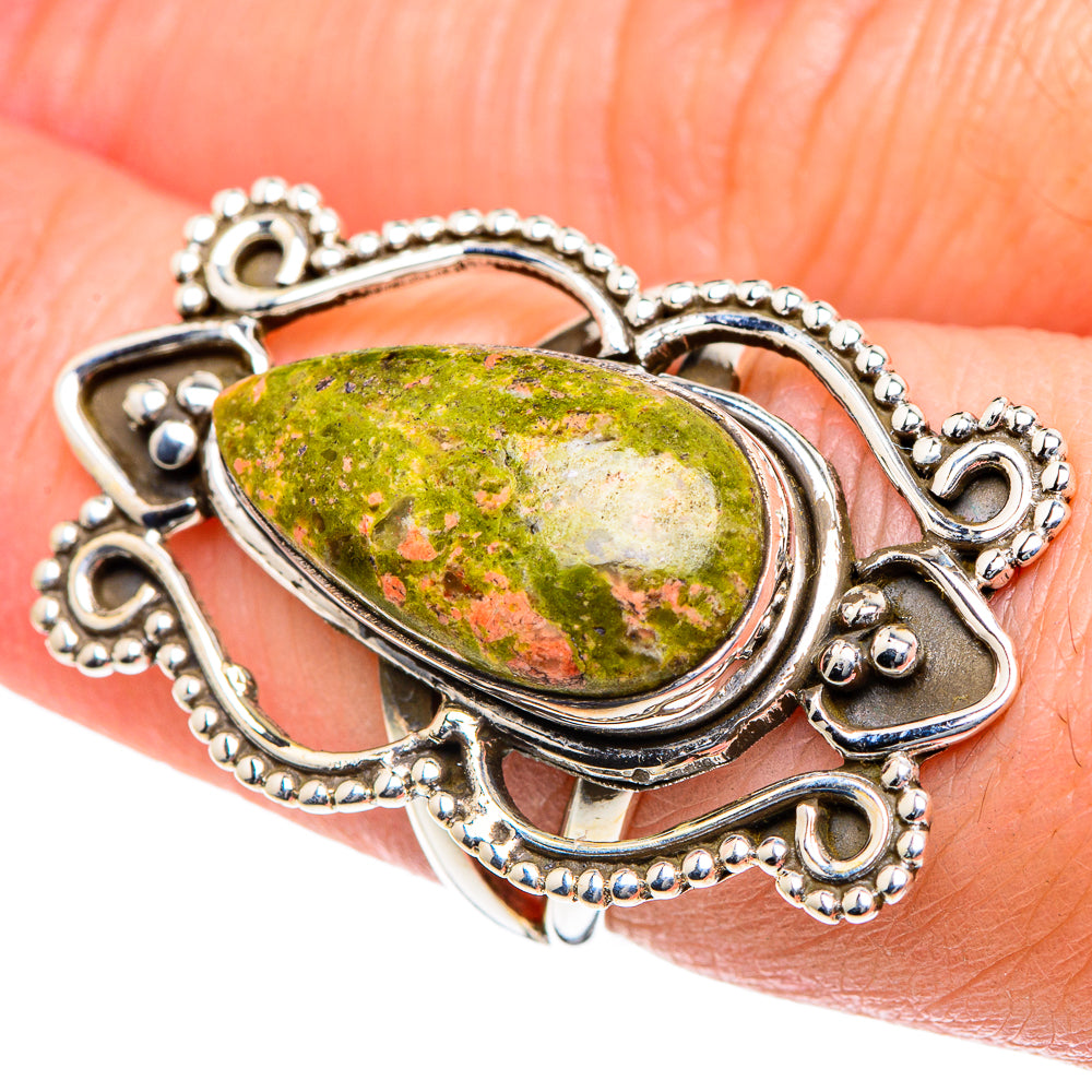 Unakite Rings handcrafted by Ana Silver Co - RING93545