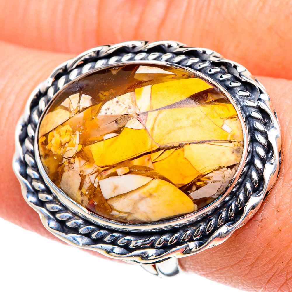 Brecciated Mookaite Rings handcrafted by Ana Silver Co - RING93550