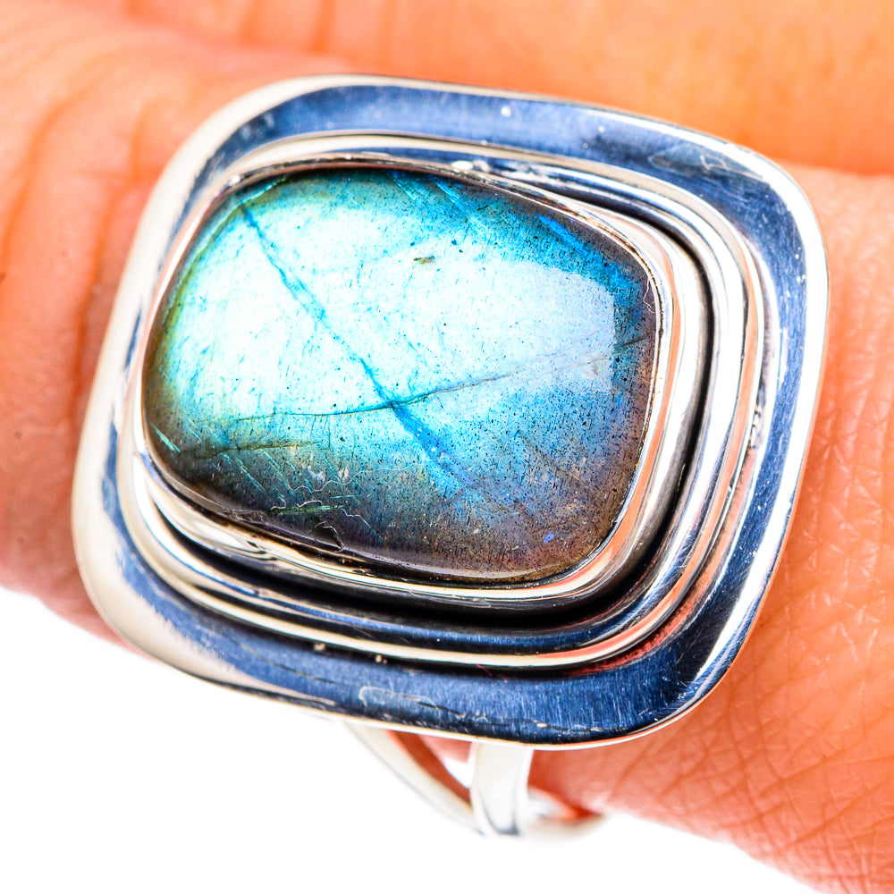 Labradorite Rings handcrafted by Ana Silver Co - RING93561