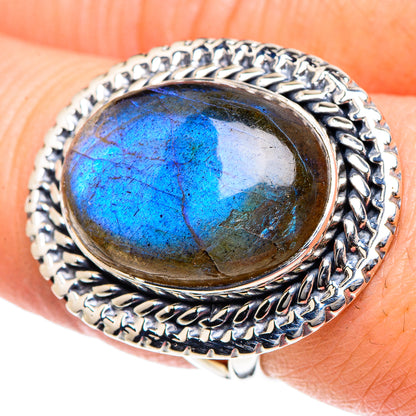 Labradorite Rings handcrafted by Ana Silver Co - RING93562