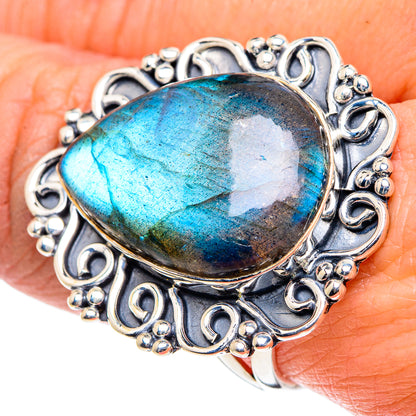 Labradorite Rings handcrafted by Ana Silver Co - RING93567