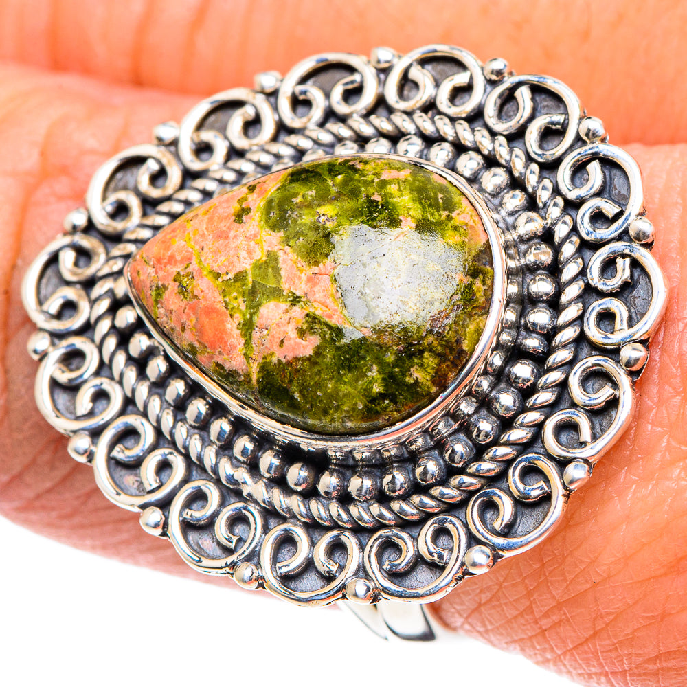 Unakite Rings handcrafted by Ana Silver Co - RING93569