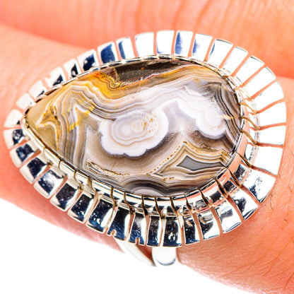 Laguna Lace Agate Rings handcrafted by Ana Silver Co - RING93574