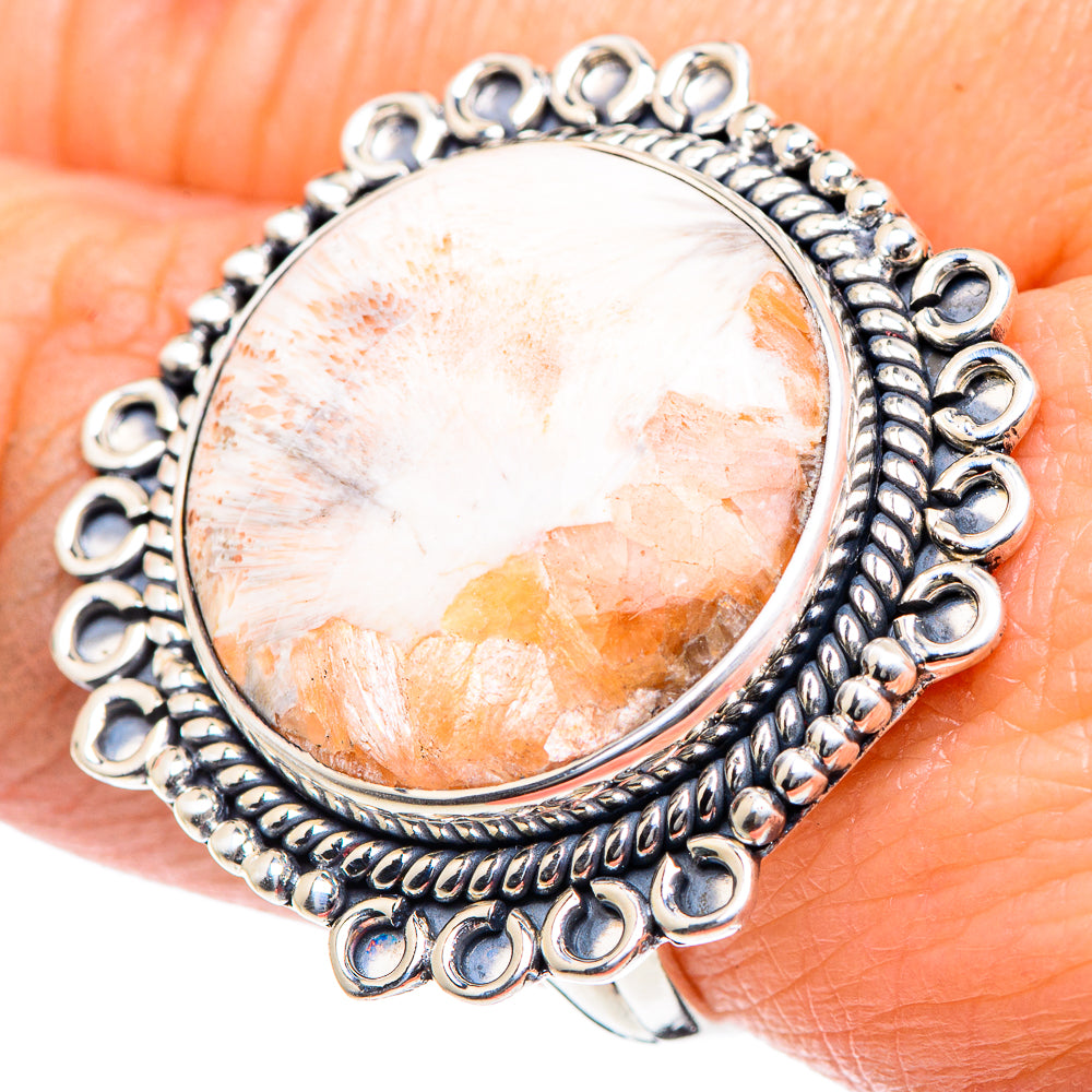 Scolecite Rings handcrafted by Ana Silver Co - RING93582