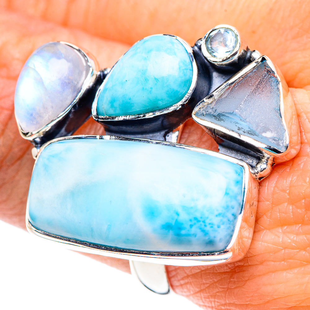Larimar Rings handcrafted by Ana Silver Co - RING93587