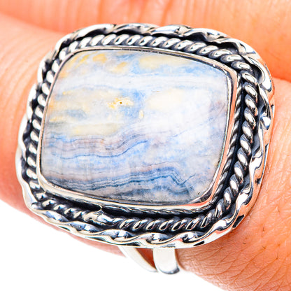 Blue Scheelite Rings handcrafted by Ana Silver Co - RING93589