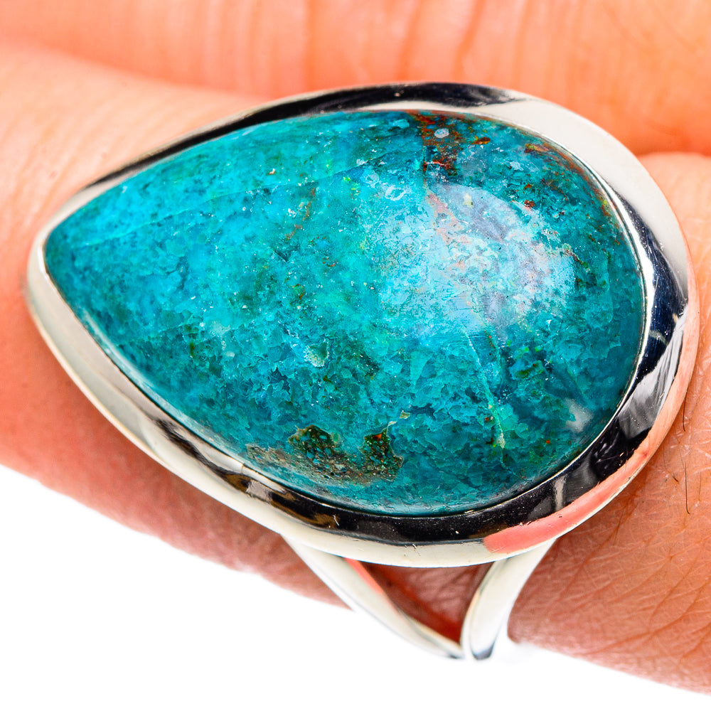 Chrysocolla Rings handcrafted by Ana Silver Co - RING93591