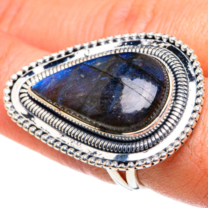 Labradorite Rings handcrafted by Ana Silver Co - RING93593