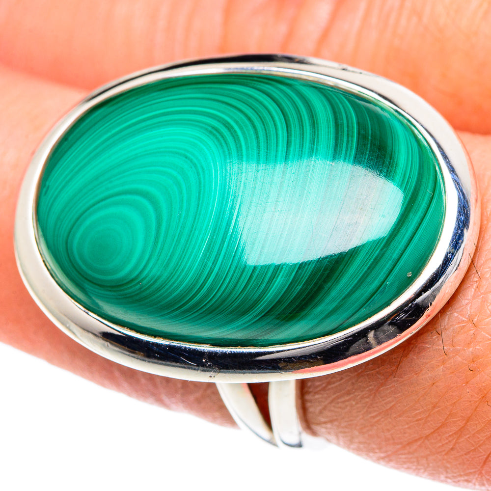 Malachite Rings handcrafted by Ana Silver Co - RING93596