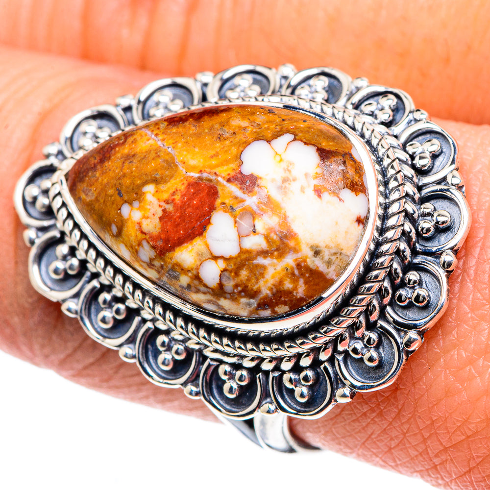 Peanut Wood Jasper Rings handcrafted by Ana Silver Co - RING93606