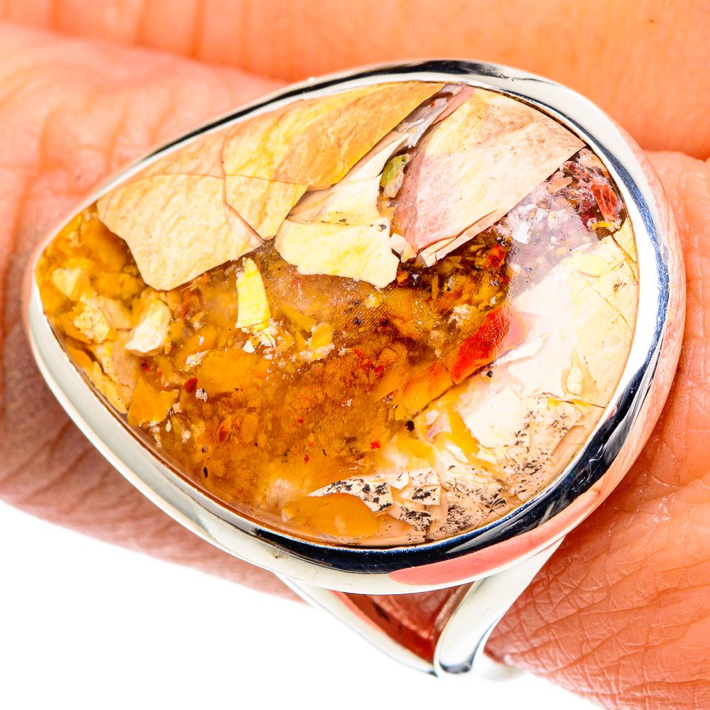 Brecciated Mookaite Rings handcrafted by Ana Silver Co - RING93614