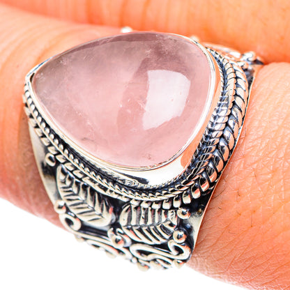Rose Quartz Rings handcrafted by Ana Silver Co - RING93616