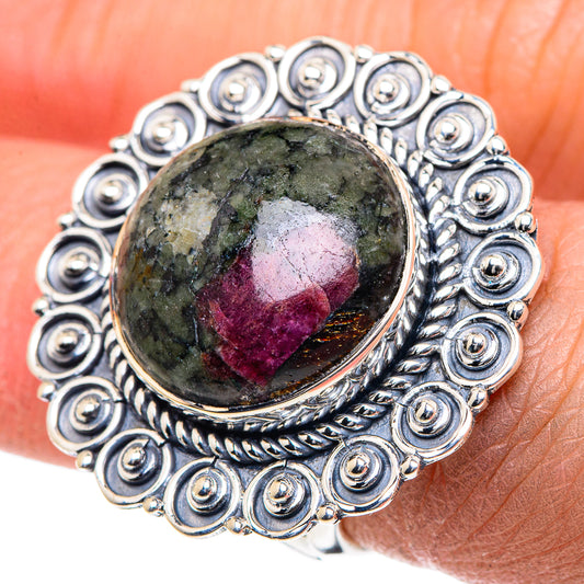 Russian Eudialyte Rings handcrafted by Ana Silver Co - RING93617