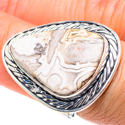 Laguna Lace Agate Rings handcrafted by Ana Silver Co - RING93619