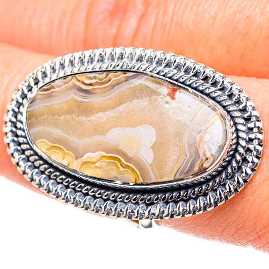Laguna Lace Agate Rings handcrafted by Ana Silver Co - RING93620