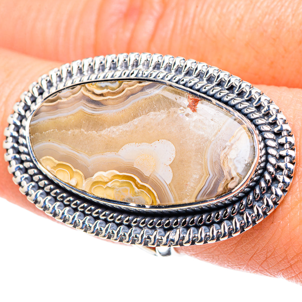Laguna Lace Agate Rings handcrafted by Ana Silver Co - RING93620