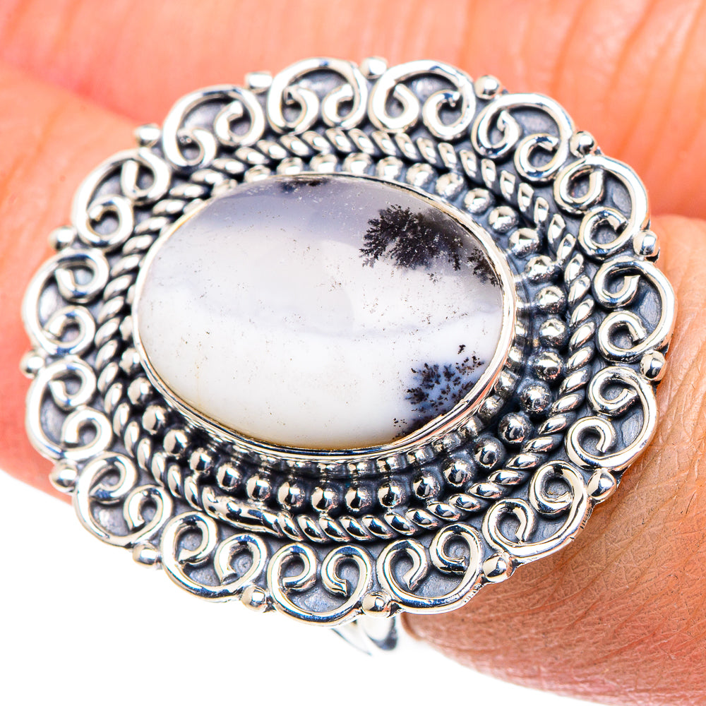 Dendritic Opal Rings handcrafted by Ana Silver Co - RING93627