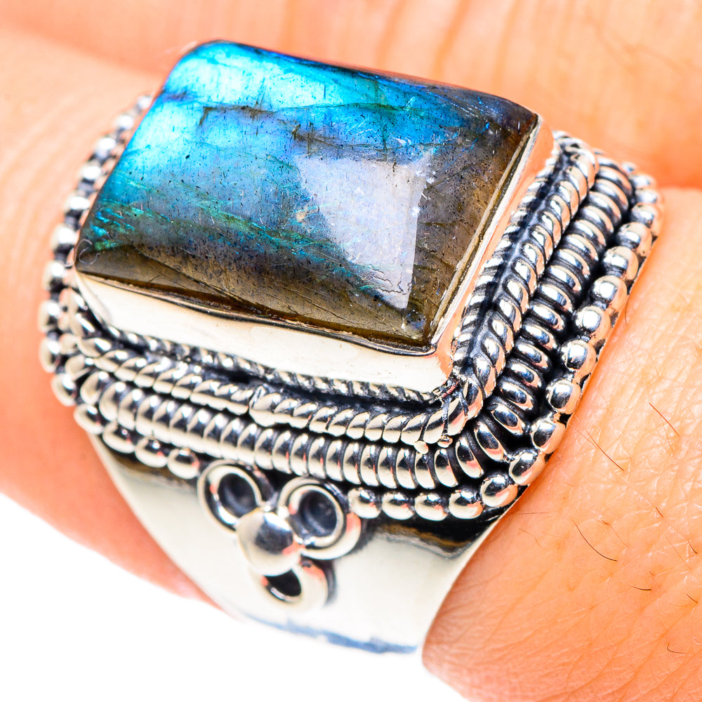 Labradorite Rings handcrafted by Ana Silver Co - RING93631