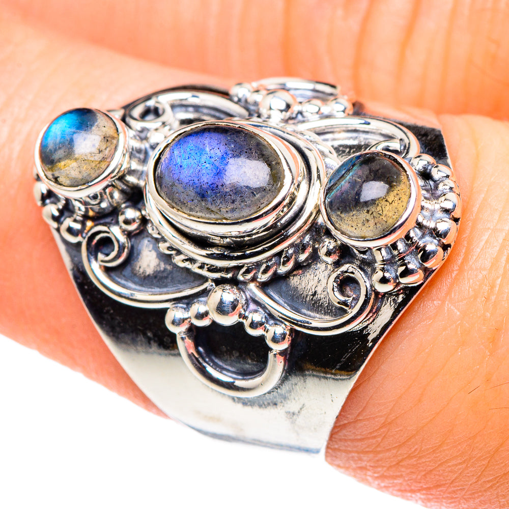 Labradorite Rings handcrafted by Ana Silver Co - RING93632