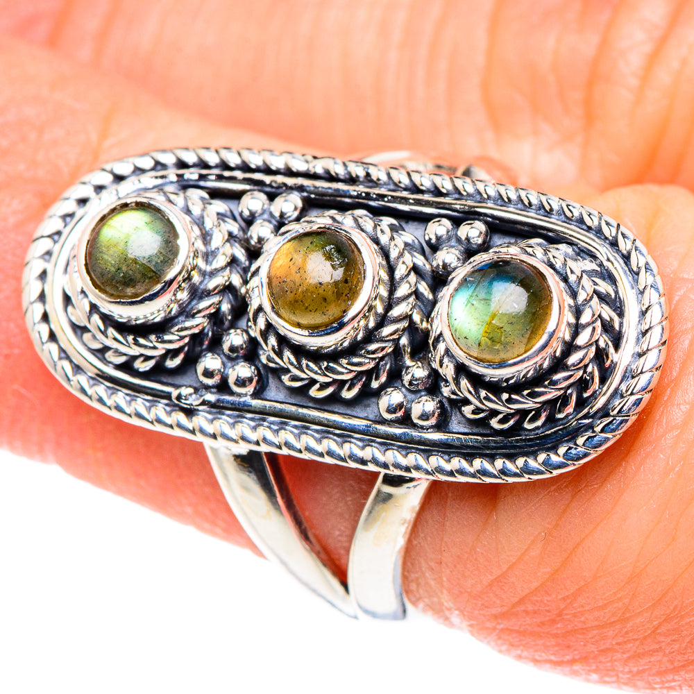 Labradorite Rings handcrafted by Ana Silver Co - RING93634