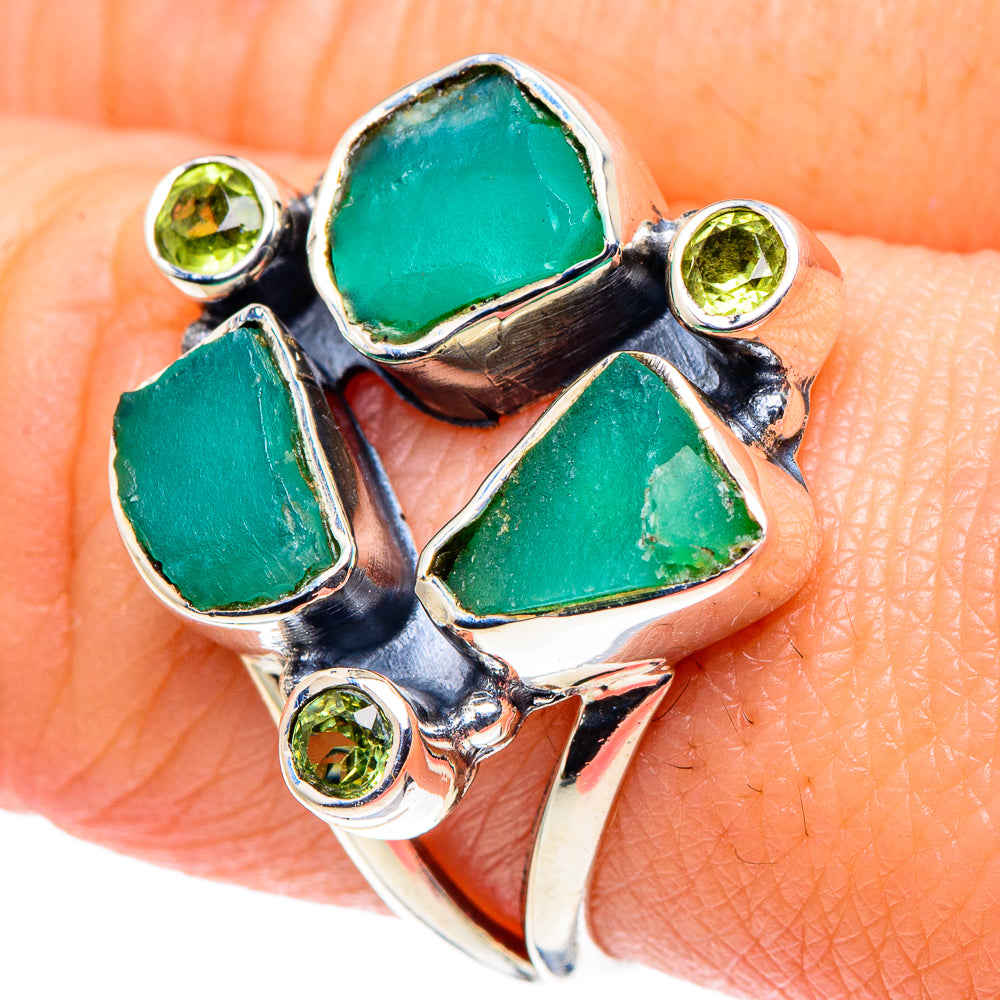 Chrysoprase Rings handcrafted by Ana Silver Co - RING93635