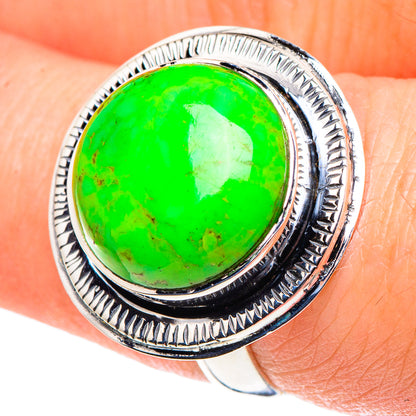 Gaspeite Rings handcrafted by Ana Silver Co - RING93637