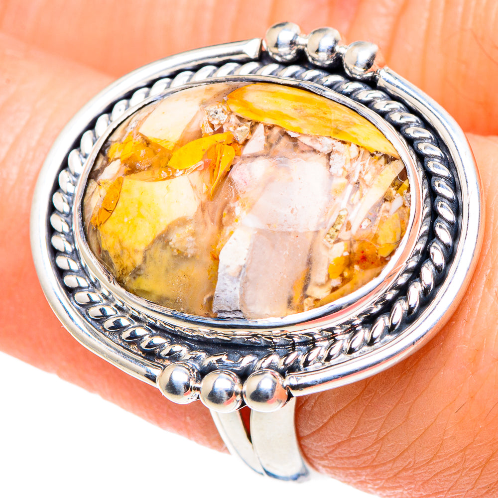 Brecciated Mookaite Rings handcrafted by Ana Silver Co - RING93641
