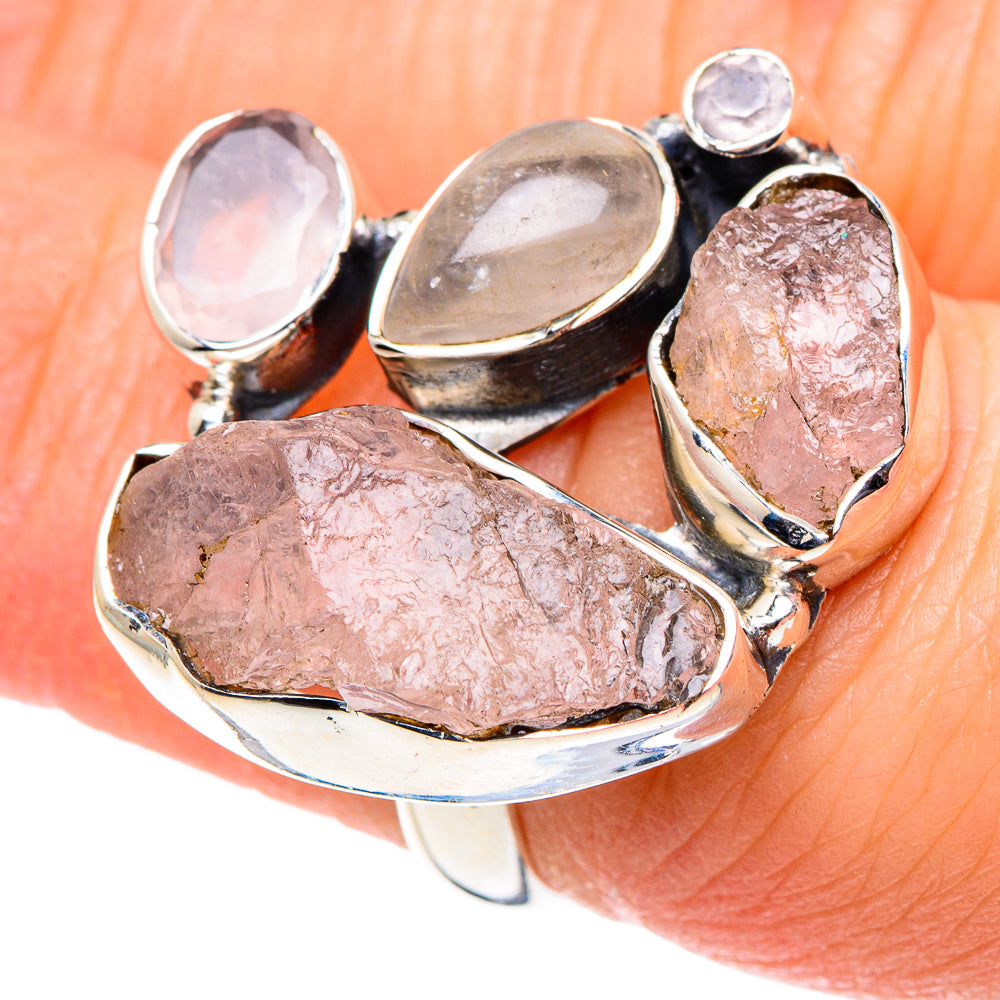 Rose Quartz Rings handcrafted by Ana Silver Co - RING93642