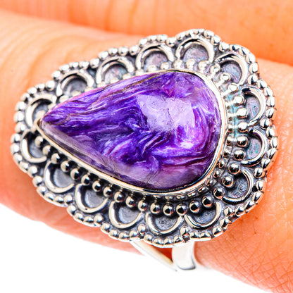 Charoite Rings handcrafted by Ana Silver Co - RING93646