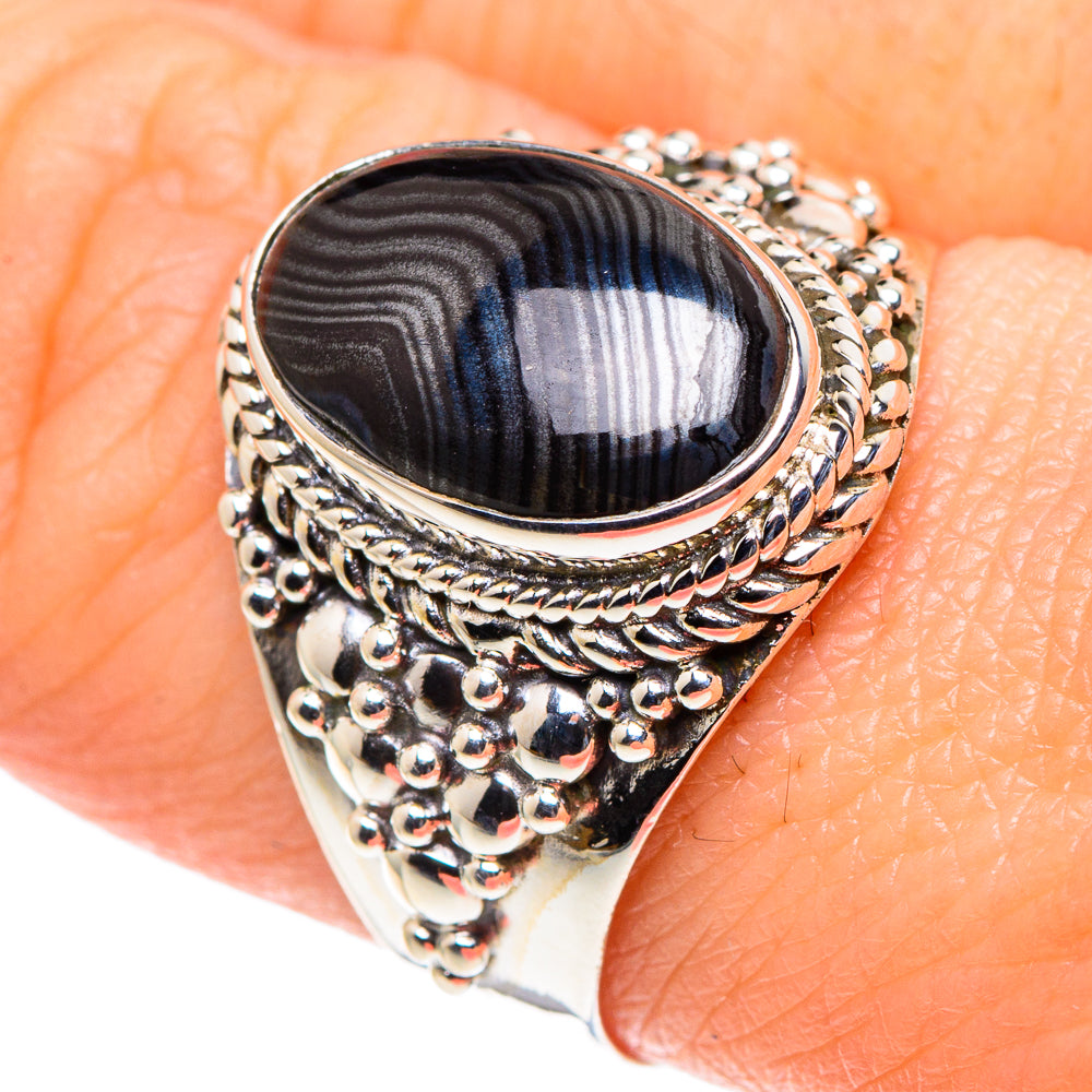 Psilomelane Rings handcrafted by Ana Silver Co - RING93648