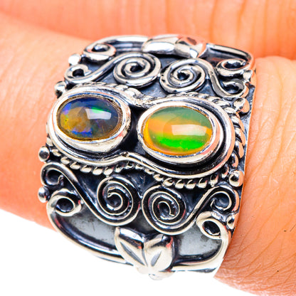 Ethiopian Opal Rings handcrafted by Ana Silver Co - RING93654