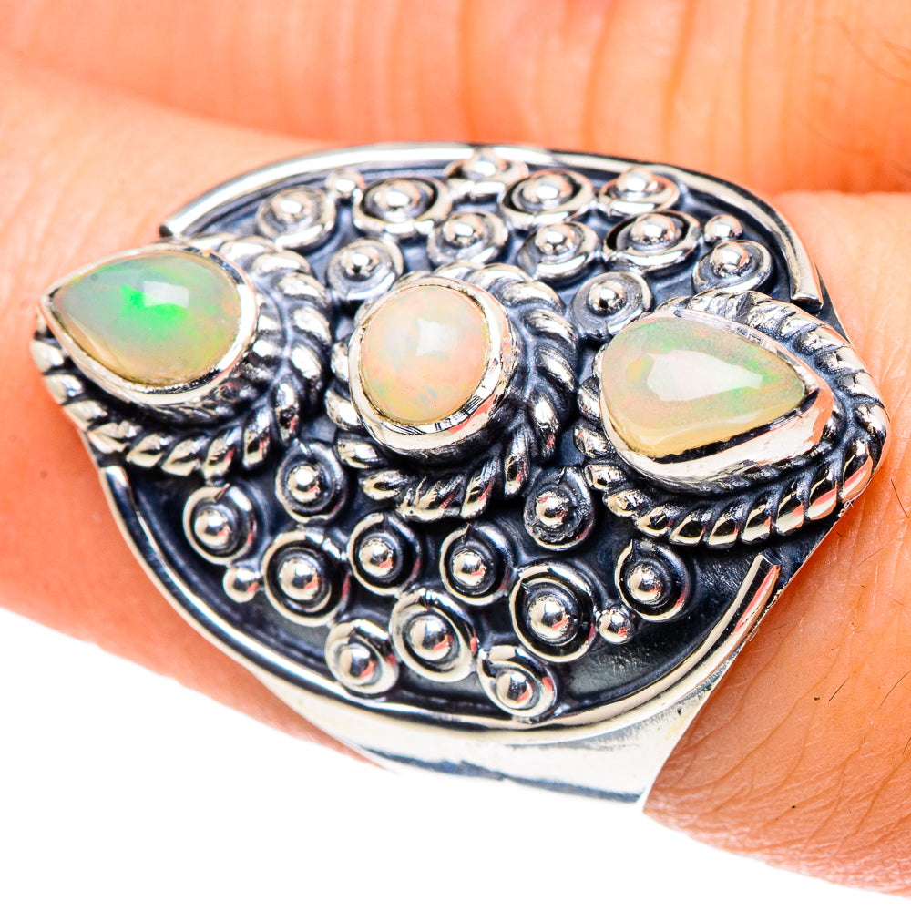 Ethiopian Opal Rings handcrafted by Ana Silver Co - RING93655