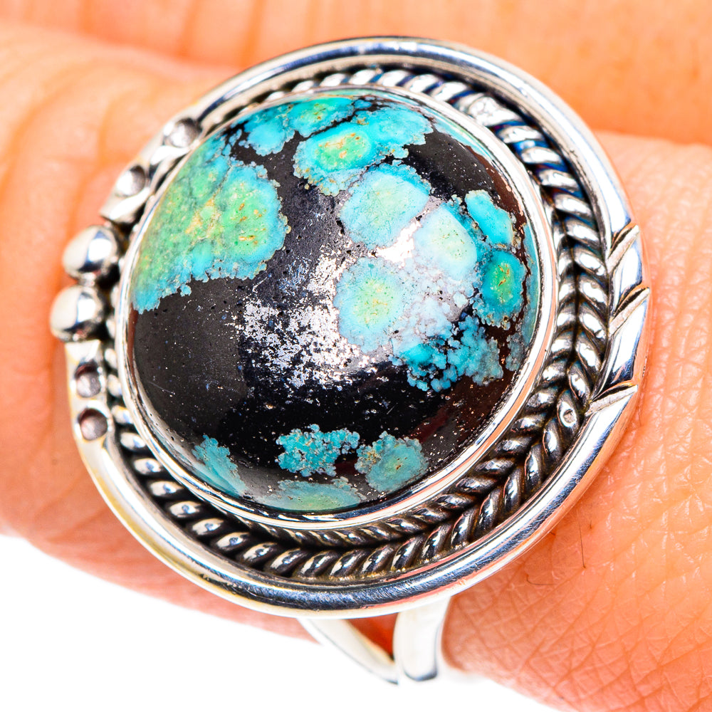 Tibetan Turquoise Rings handcrafted by Ana Silver Co - RING93660