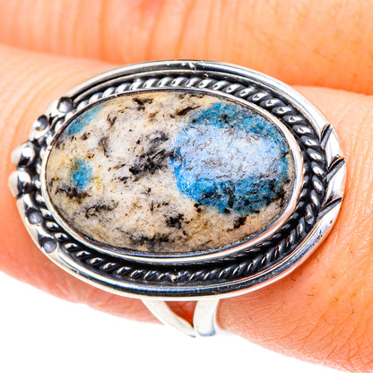 K2 Blue Azurite Rings handcrafted by Ana Silver Co - RING93663