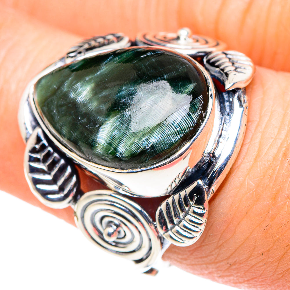 Seraphinite Rings handcrafted by Ana Silver Co - RING93666