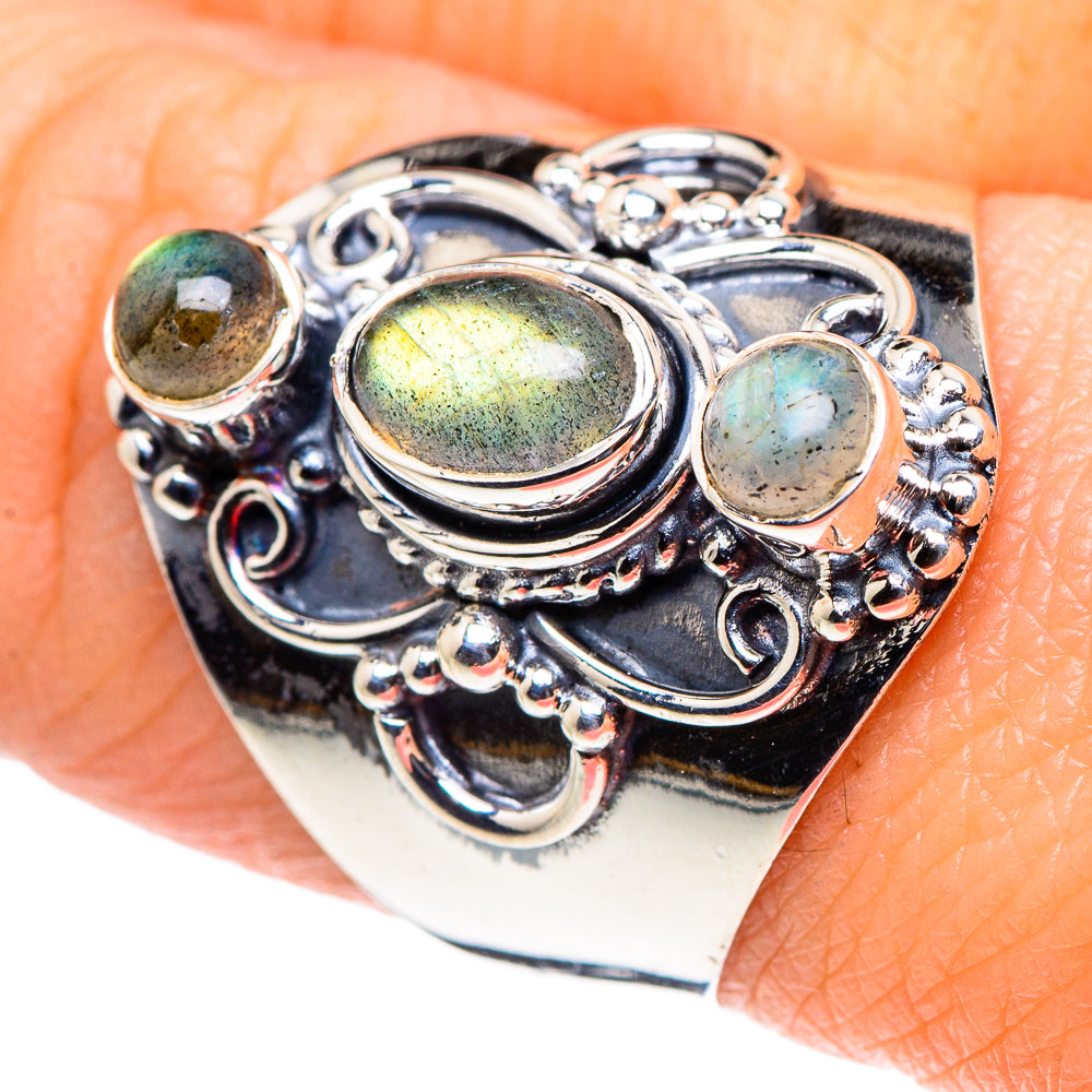 Labradorite Rings handcrafted by Ana Silver Co - RING93667