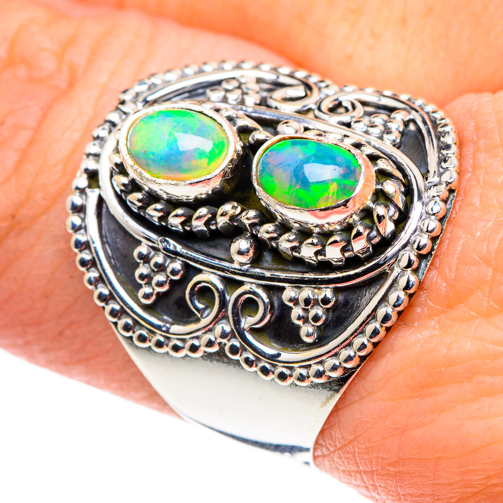 Ethiopian Opal Rings handcrafted by Ana Silver Co - RING93683