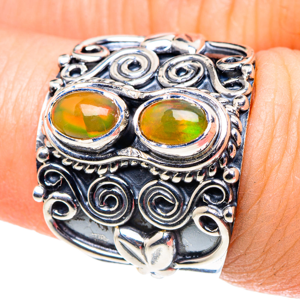 Ethiopian Opal Rings handcrafted by Ana Silver Co - RING93684