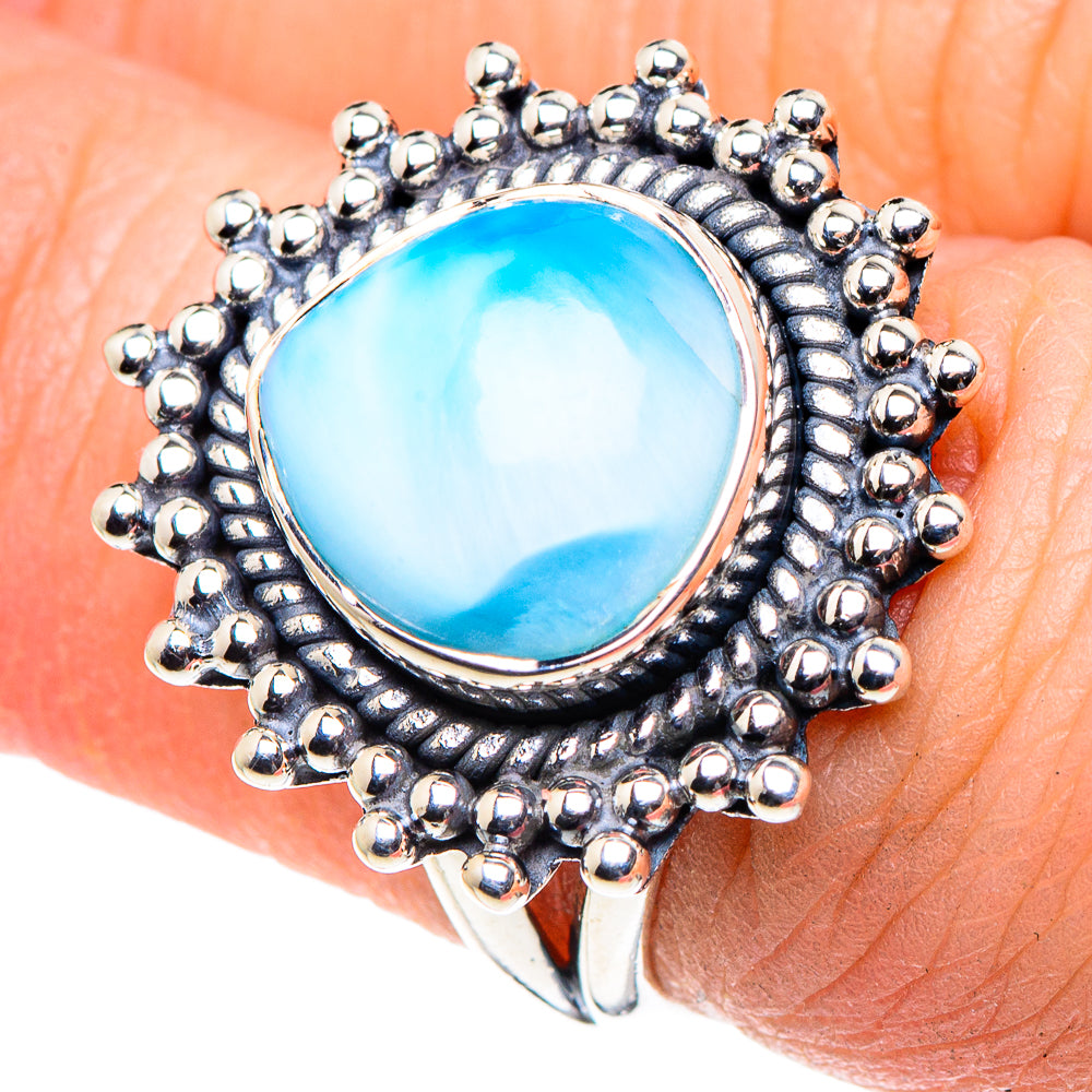 Larimar Rings handcrafted by Ana Silver Co - RING93687