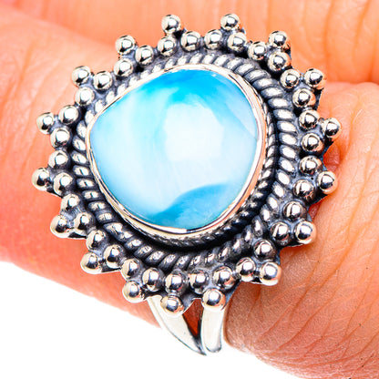 Larimar Rings handcrafted by Ana Silver Co - RING93687