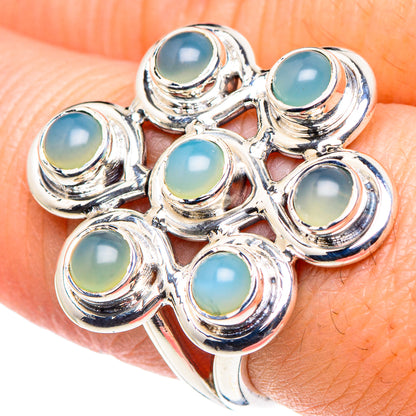 Aqua Chalcedony Rings handcrafted by Ana Silver Co - RING93690