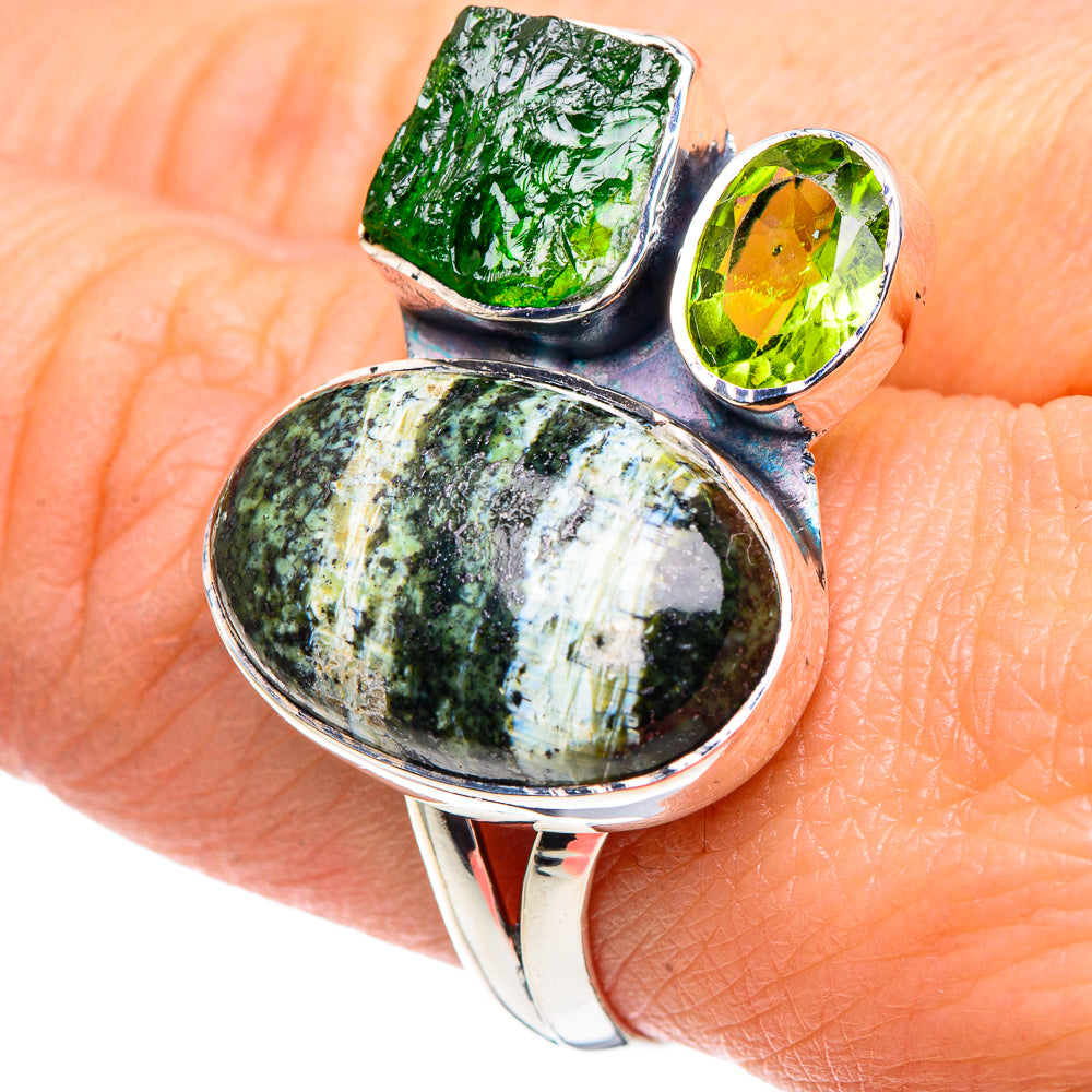 Lizard Jasper Rings handcrafted by Ana Silver Co - RING93694