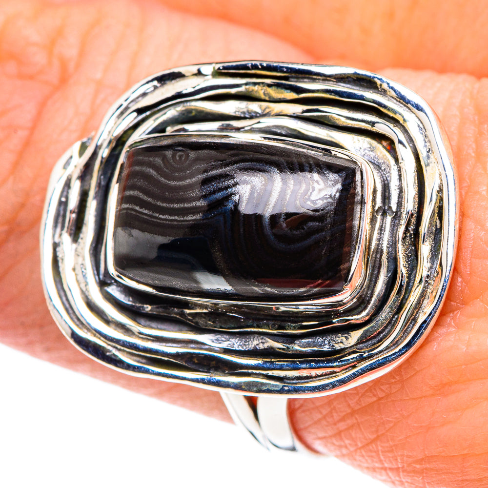 Psilomelane Rings handcrafted by Ana Silver Co - RING93706