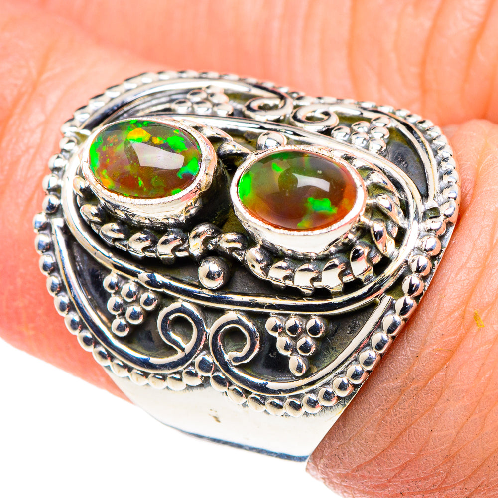 Ethiopian Opal Rings handcrafted by Ana Silver Co - RING93709