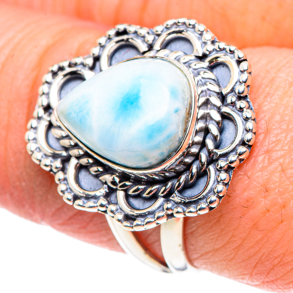 Larimar Rings handcrafted by Ana Silver Co - RING93714
