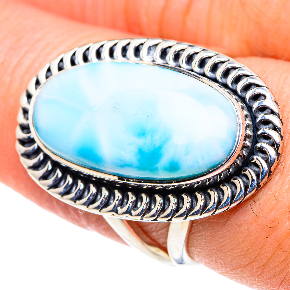 Larimar Rings handcrafted by Ana Silver Co - RING93718