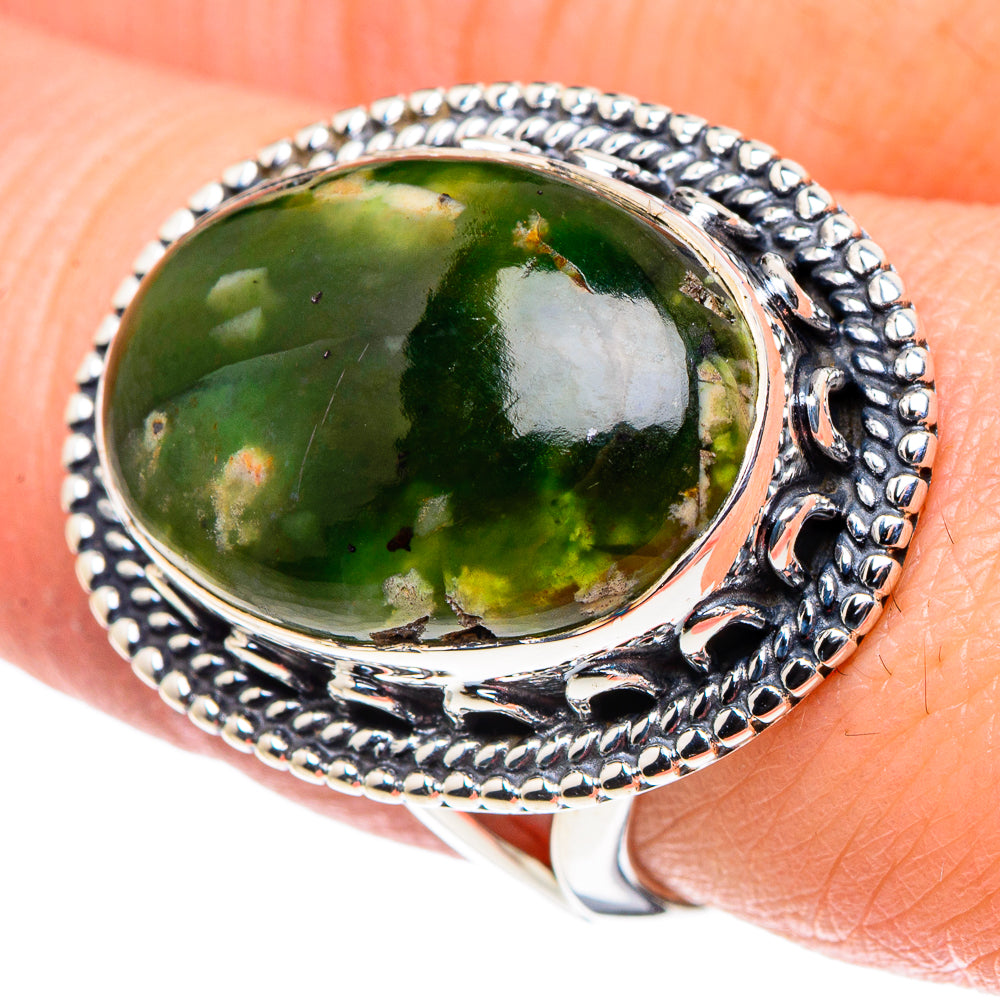 Australian Green Opal Rings handcrafted by Ana Silver Co - RING93720