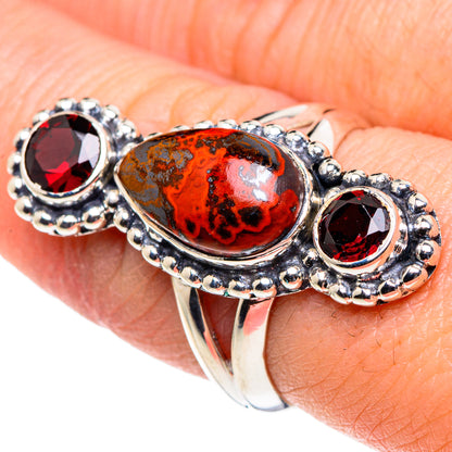 Red Jasper Rings handcrafted by Ana Silver Co - RING93723